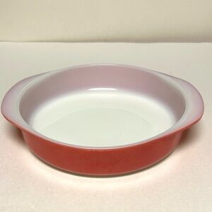 Vintage Pyrex Flamingo Pink Milk Glass 8” Round Baking Dish